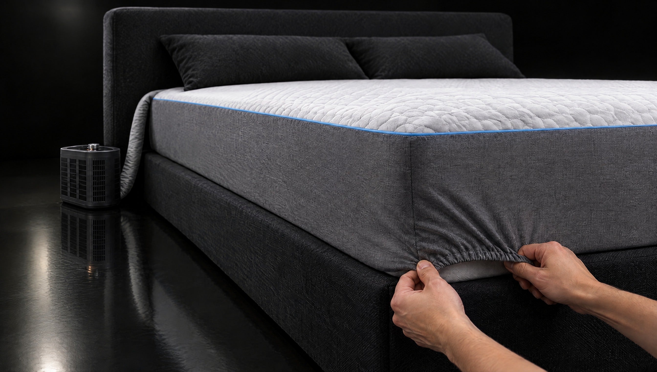 Fitting the AuraSnooze cover over a mattress
