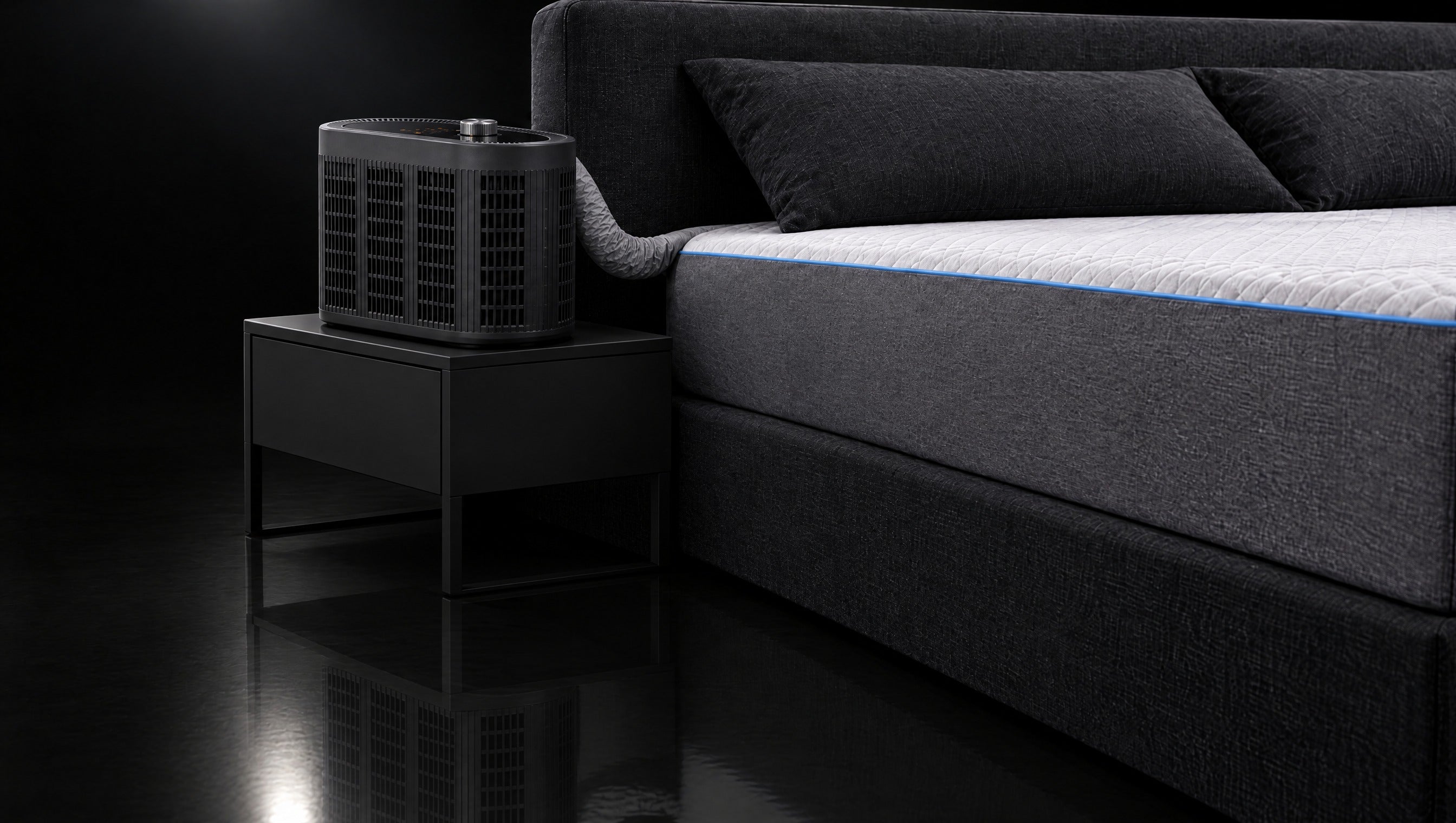 AuraSnooze control unit beside the bed