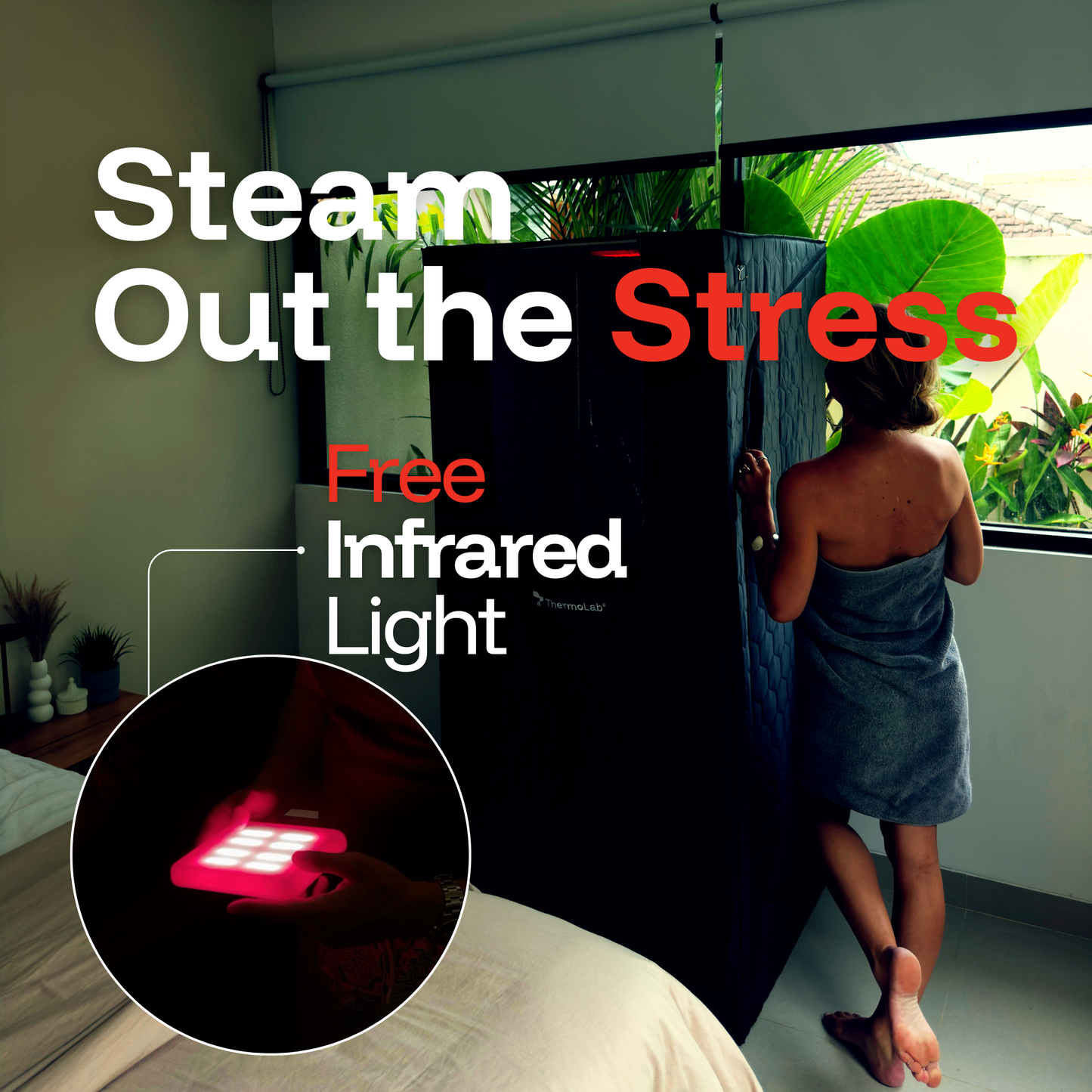 ThermoLab 6FT Pro Portable Home Steam Sauna