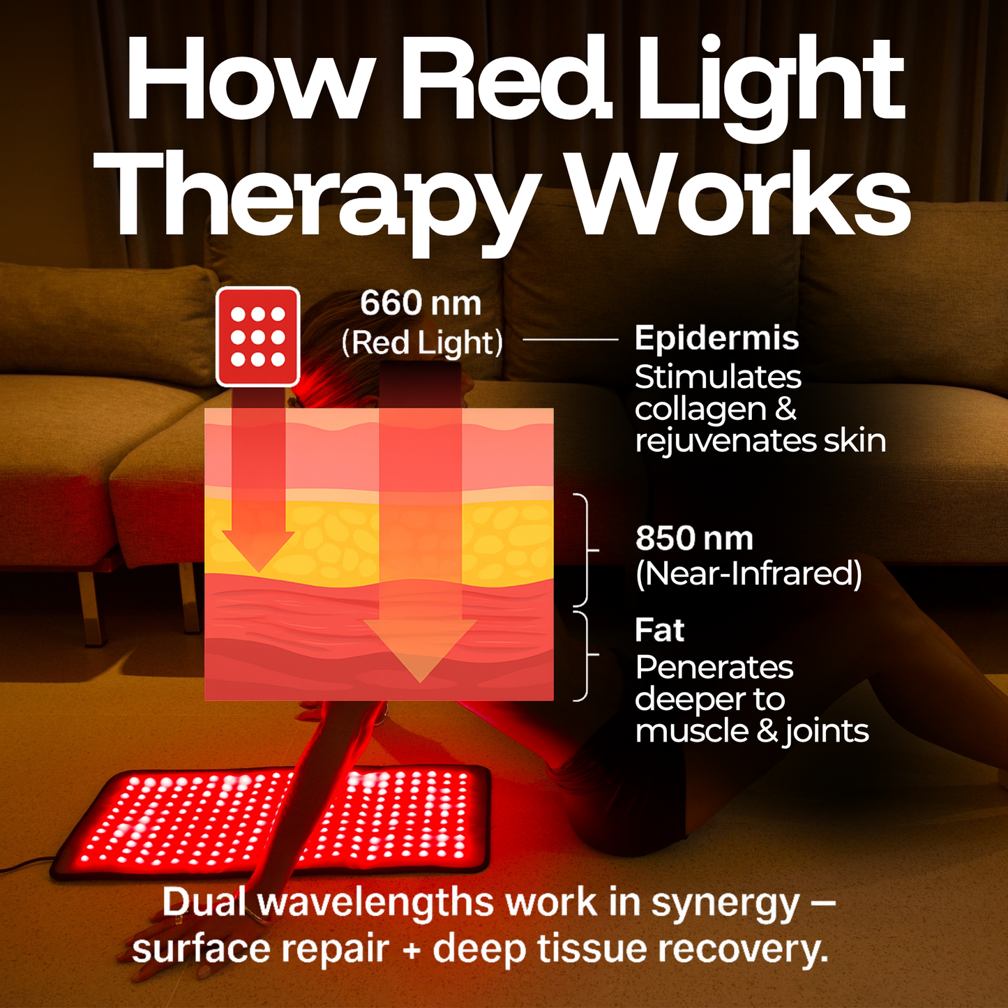 ThermoLab Auracell™ Pro Red Light Therapy Belt 24"x12"