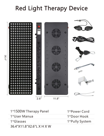 ThermoLab Red Light Therapy Lamp S1500 1500W