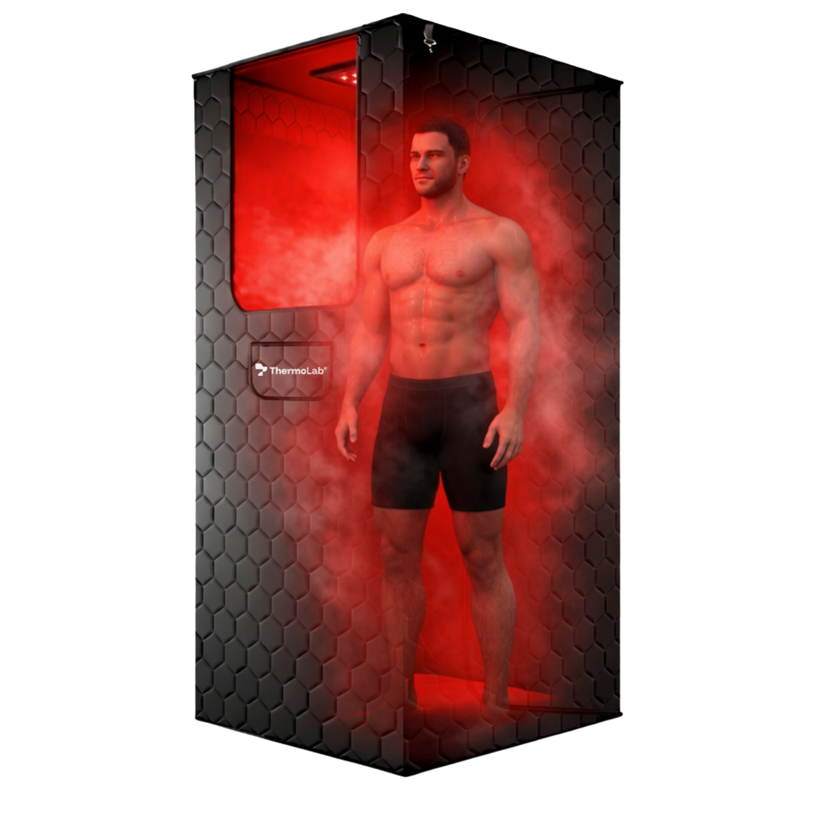 ThermoLab AuraCore 6FT Pro stand-up portable steam sauna – 1200W steamer, 3L tank and infrared LED