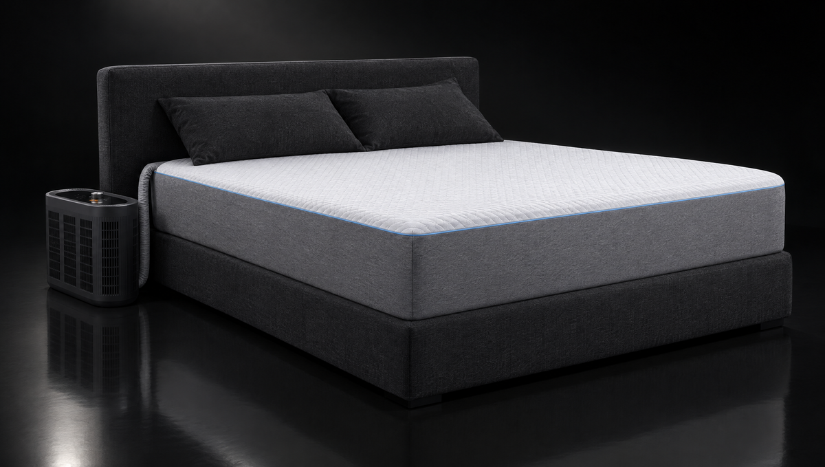 ThermoLab AuraSnooze™ Dual-Zone Cooling & Heating Mattress Cover