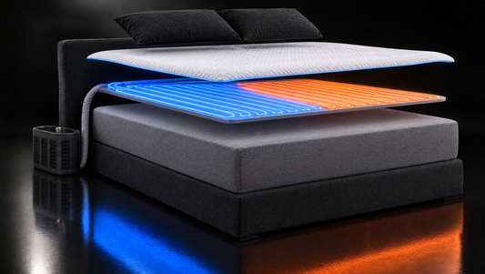 ThermoLab AuraSnooze™ Dual-Zone Cooling & Heating Mattress Cover