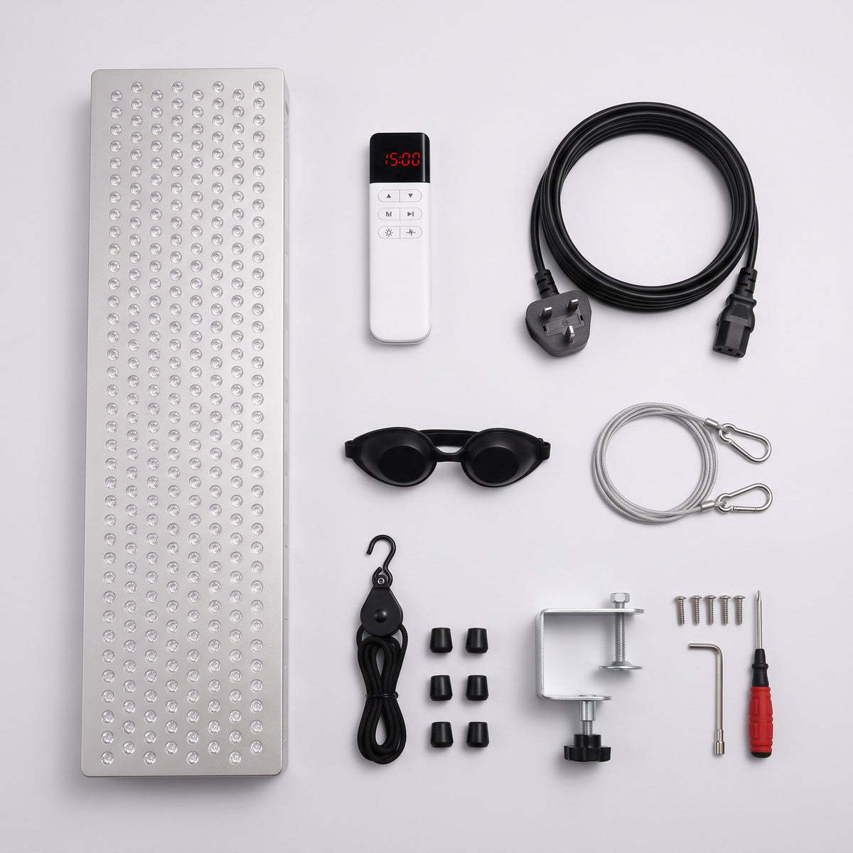 ThermoLab A Series A320 1600W red light therapy panel – what's in the box