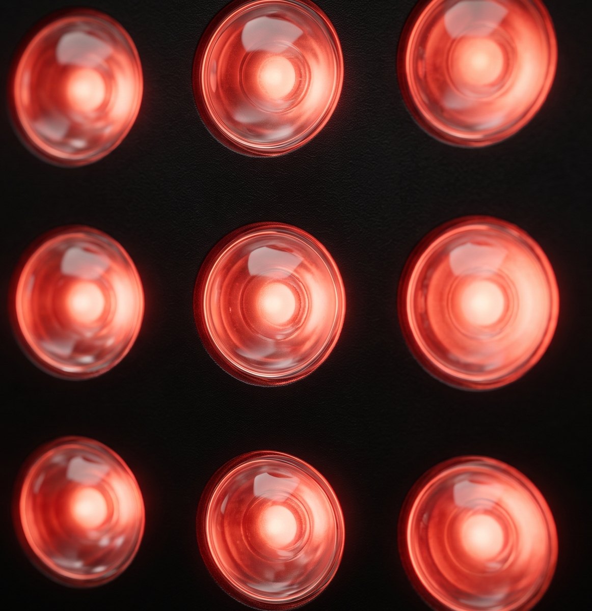 Close-up of the glowing lenses on the ThermoLab Aura Mini