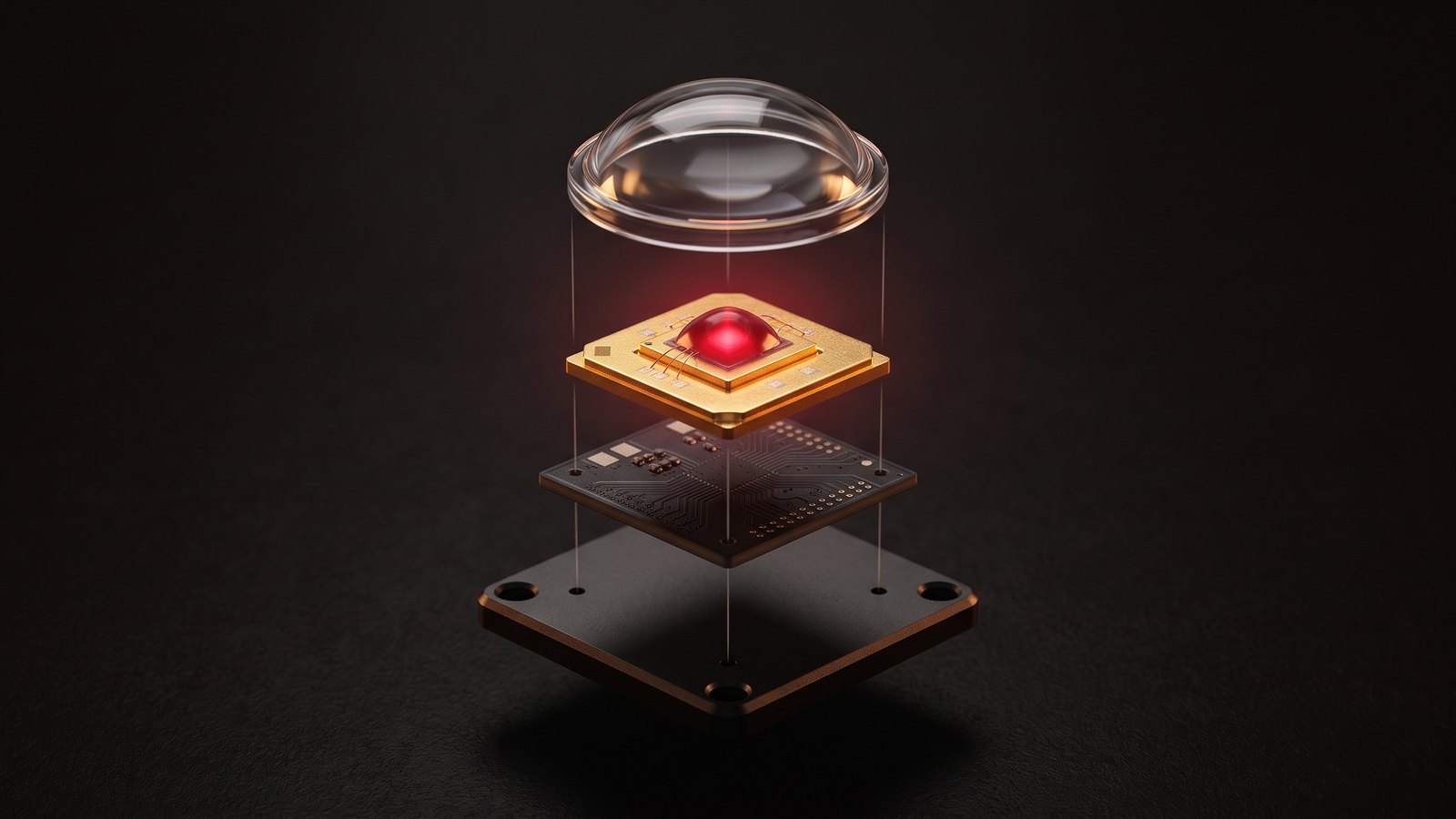 Exploded view of one S Series LED