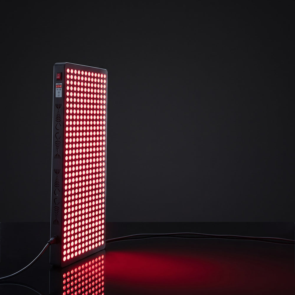 ThermoLab S2000 2000W red light therapy panel – with LEDs switched on